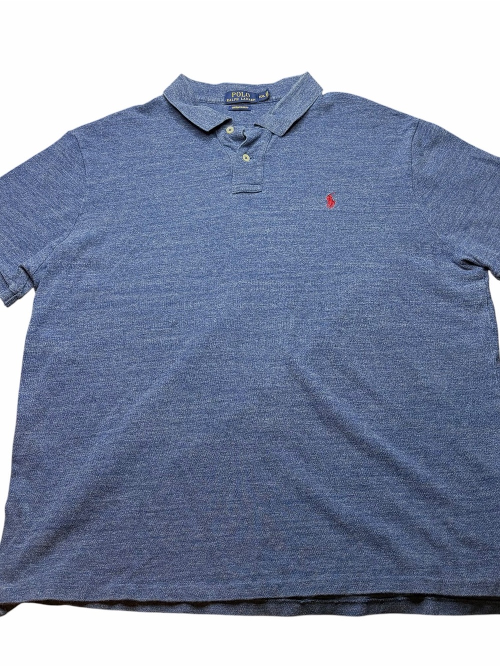 Polo Ralph Lauren Custom Slim Fit Polo Shirt Mens XXL Blue Heathered
